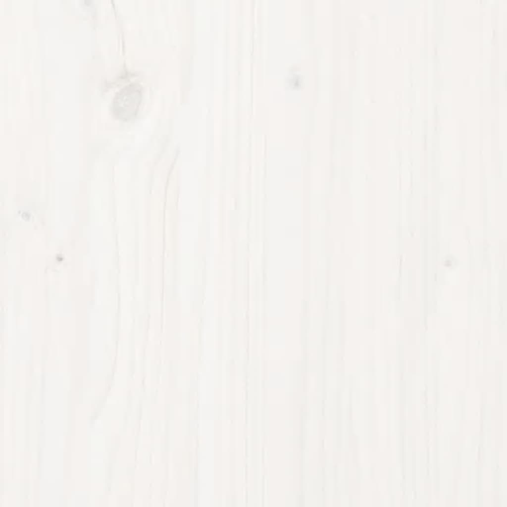 vidaXL Banco con jardineras madera de pino blanco 184,5x39,5x56,5 cm