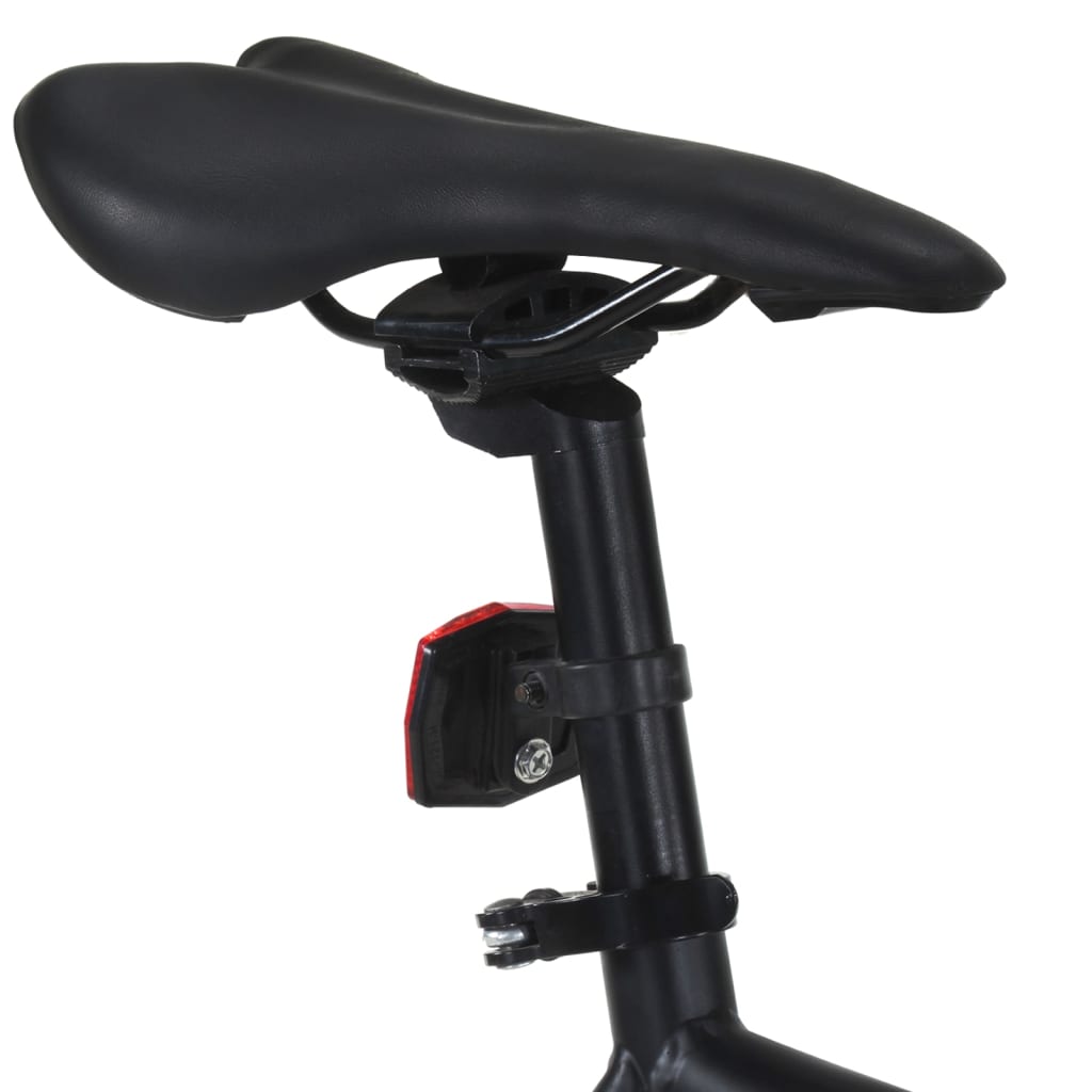 vidaXL Bicicleta de piñón fijo negro 700c 55 cm