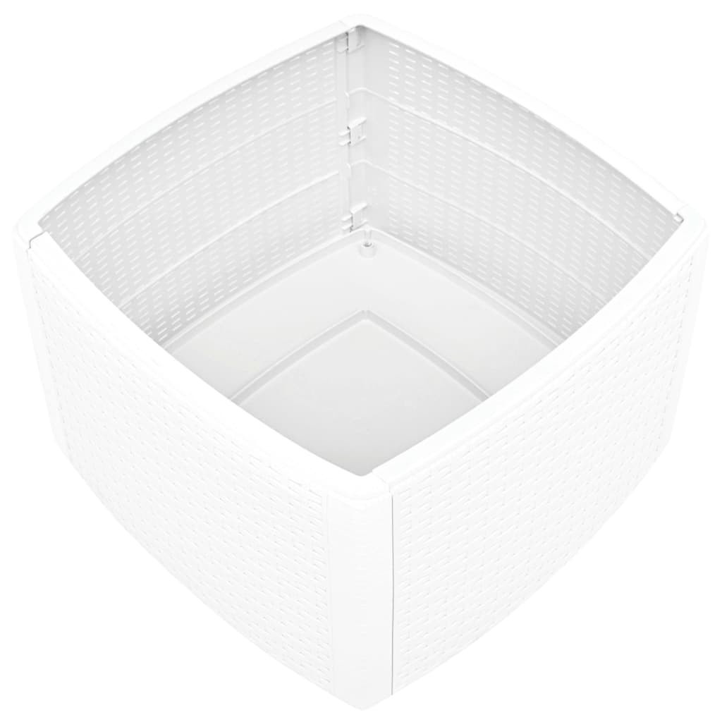 vidaXL Mesa auxiliar de plástico blanco 54x54x36,5 cm