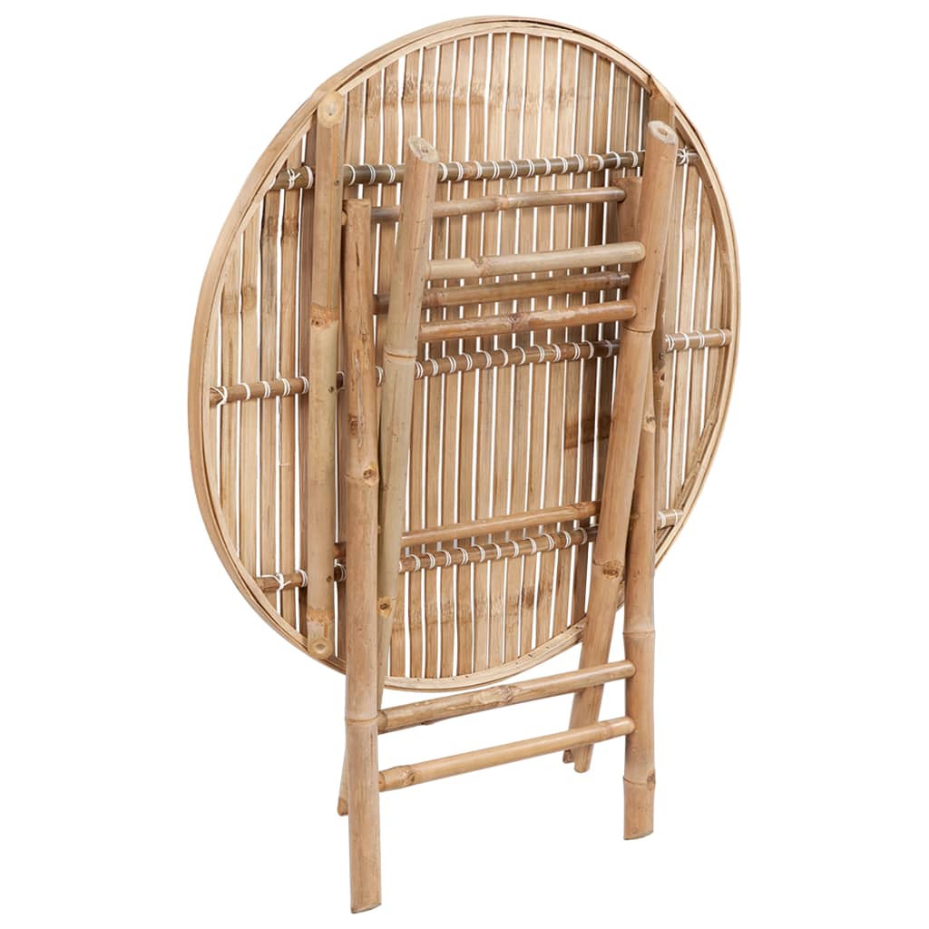 vidaXL Set de comedor de jardín plegable 5 piezas con cojines bambú