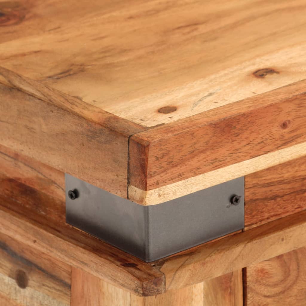 vidaXL Mesa consola de madera maciza de acacia 110x34x74 cm