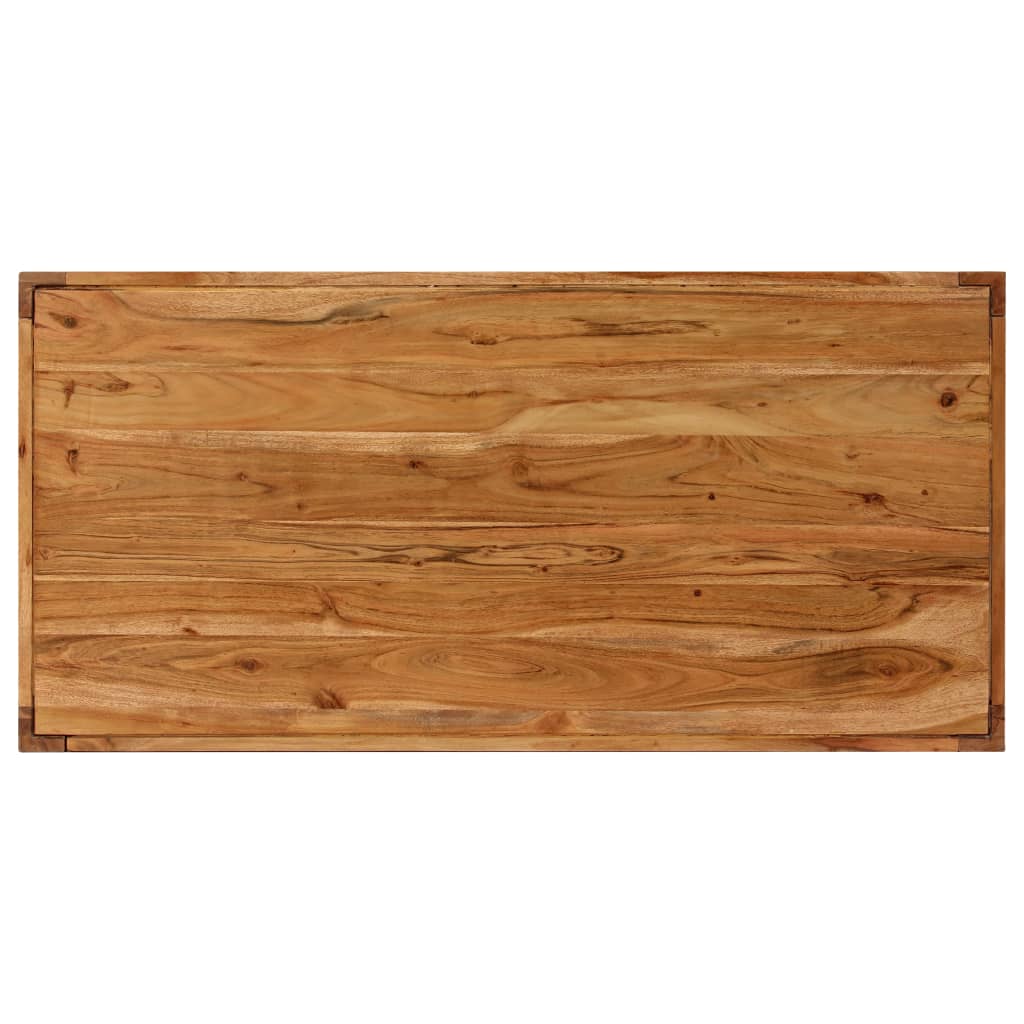 vidaXL Mesa de comedor de madera maciza de acacia marrón 120x60x78 cm