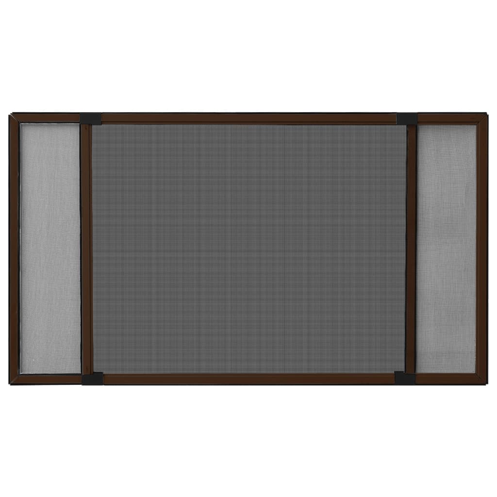 vidaXL Mosquitera extensible para ventanas marrón (75-143)x50 cm
