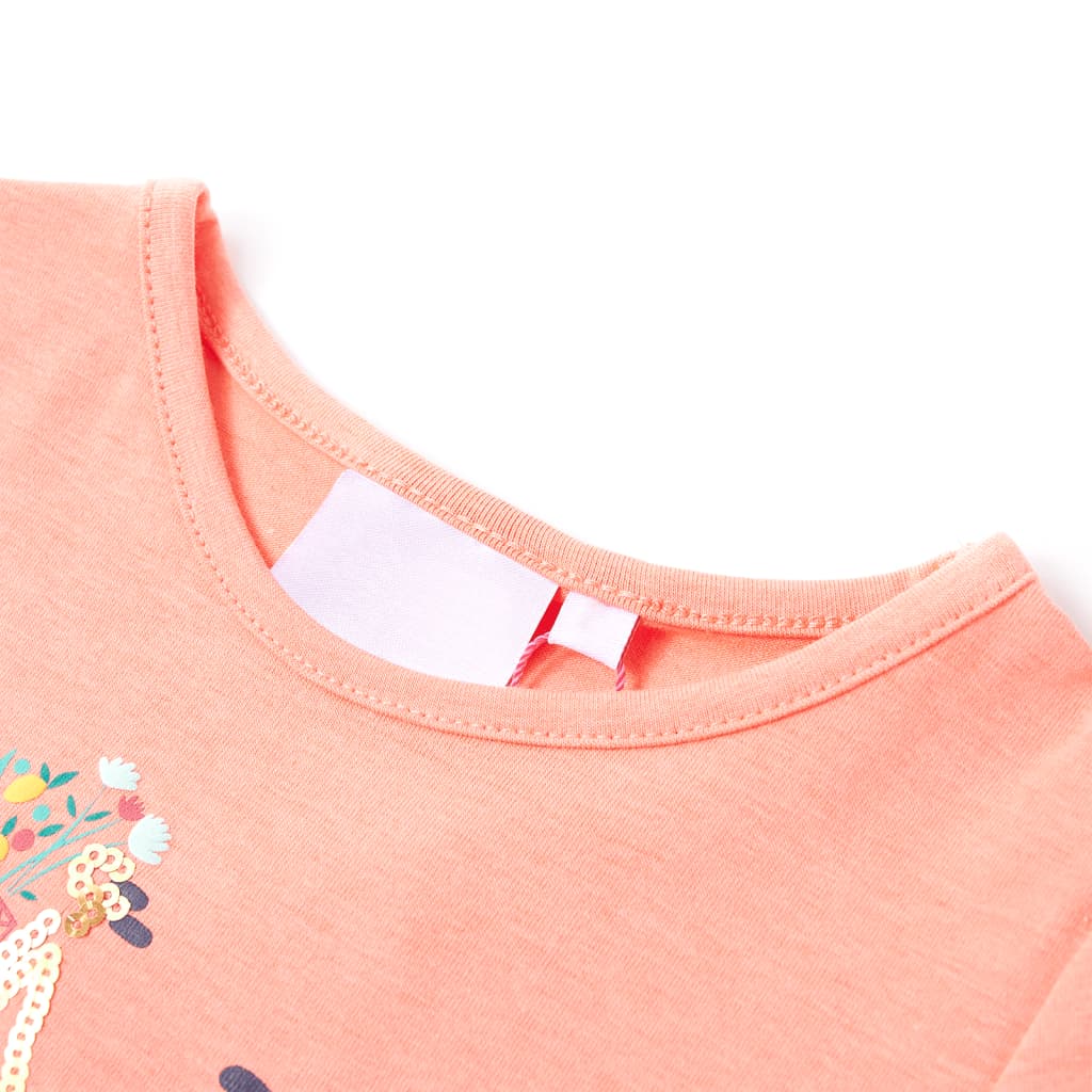 Camiseta infantil color coral 92