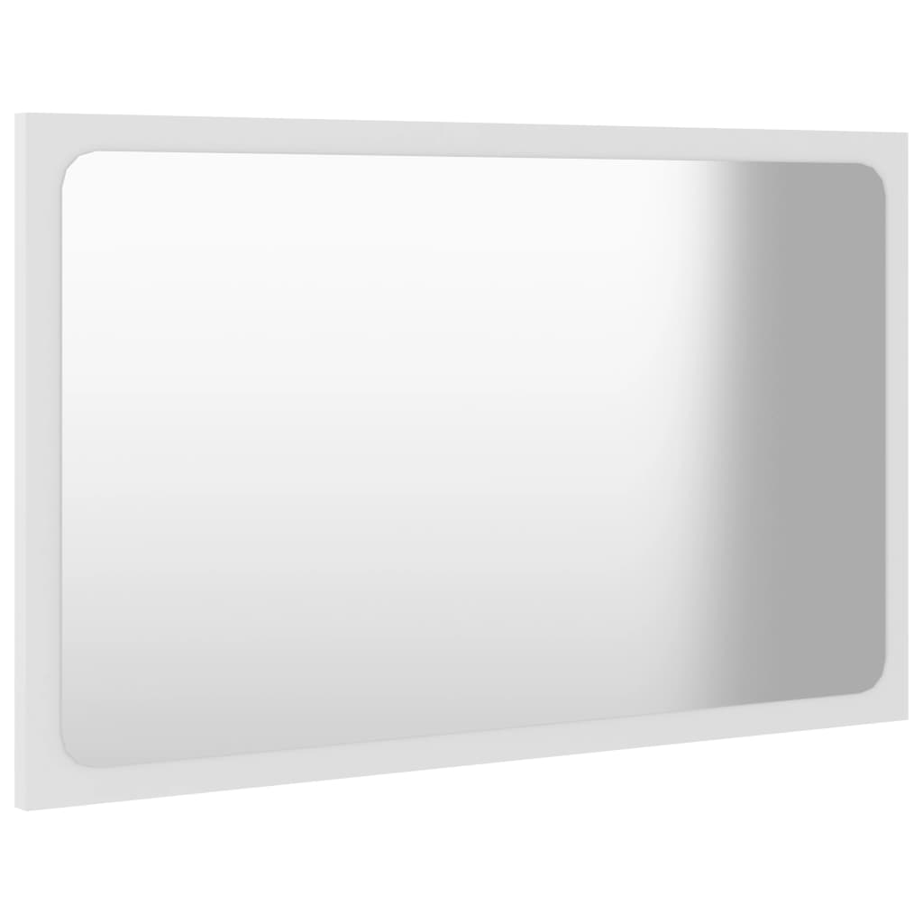 vidaXL Espejo de baño madera contrachapada blanco 60x1,5x37 cm
