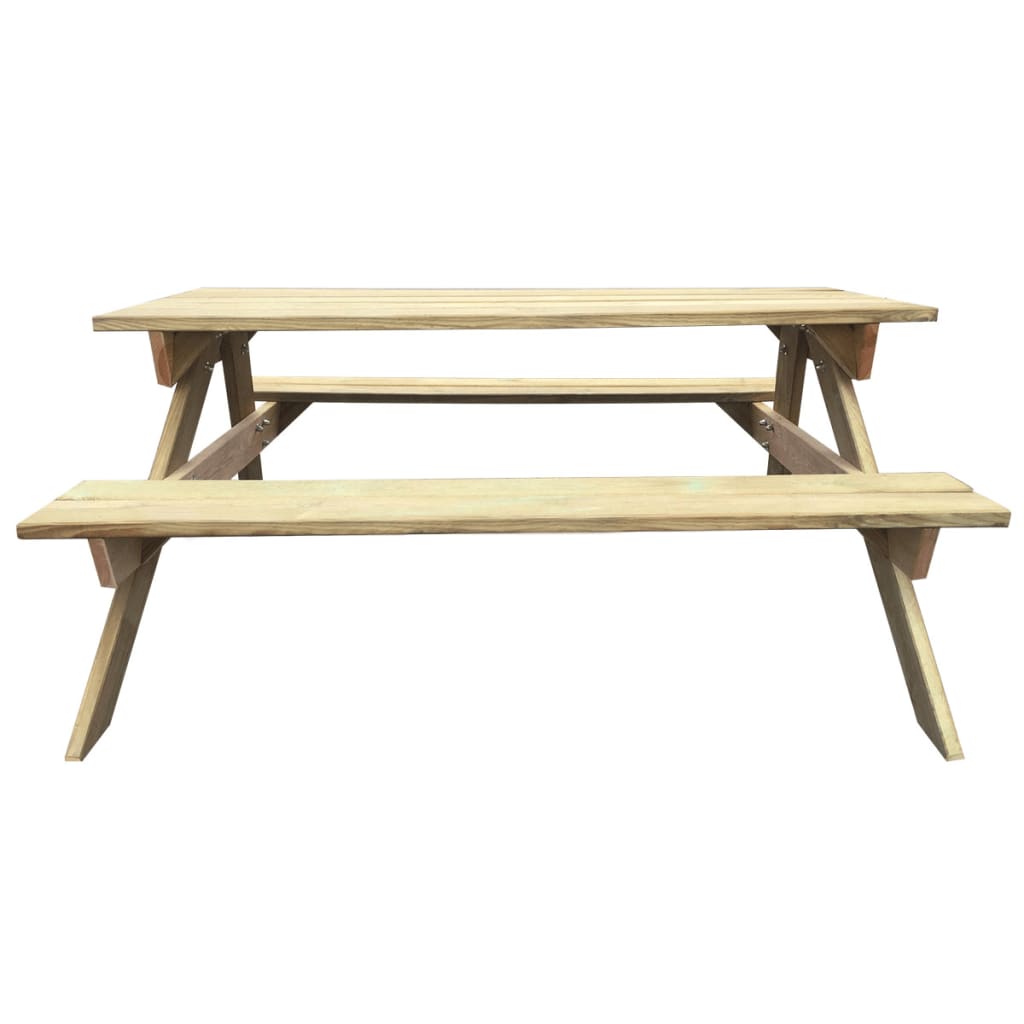 vidaXL Mesa de picnic de madera de pino 150x135x71,5 cm