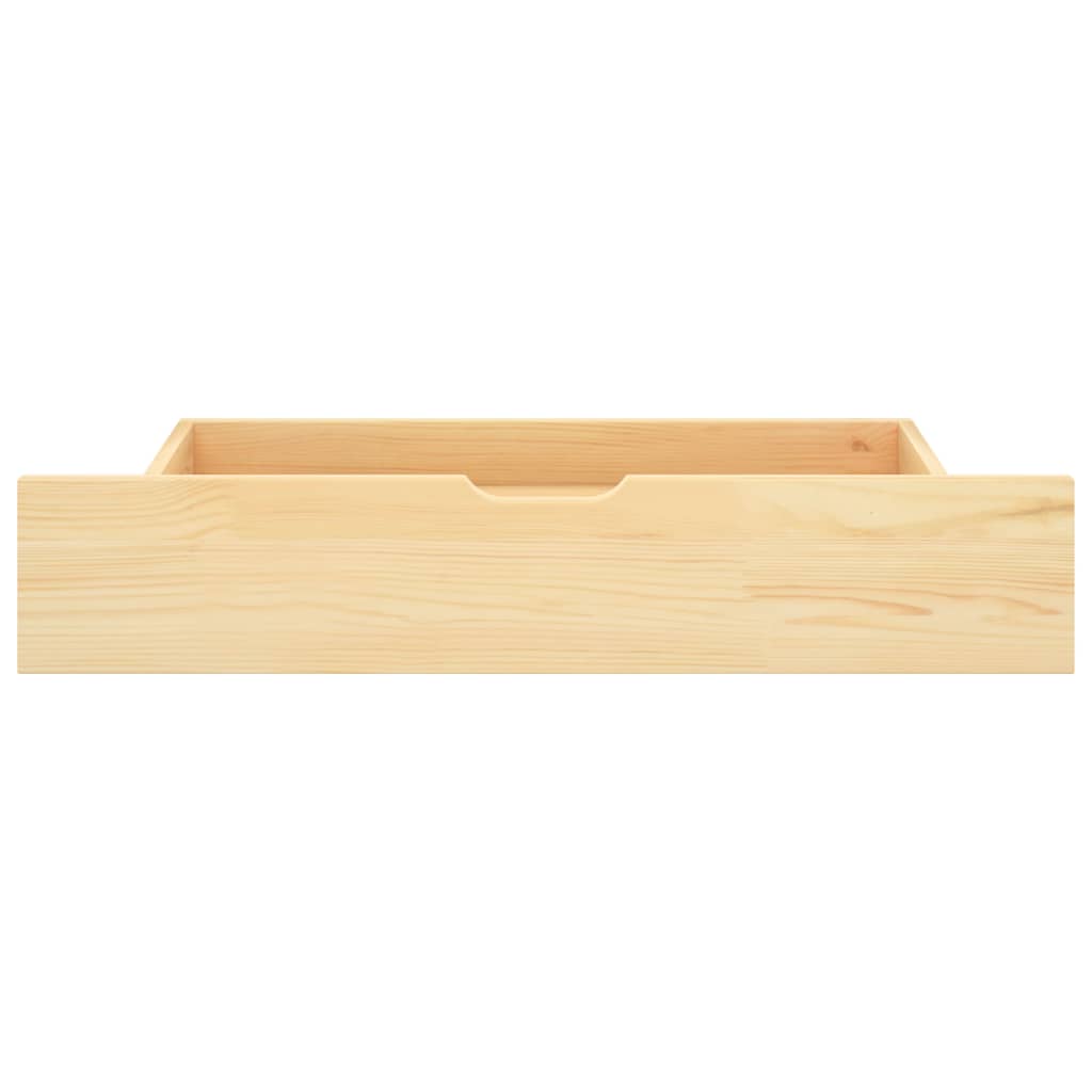 vidaXL Cama con dosel 4 cajones madera maciza pino 140x200 cm