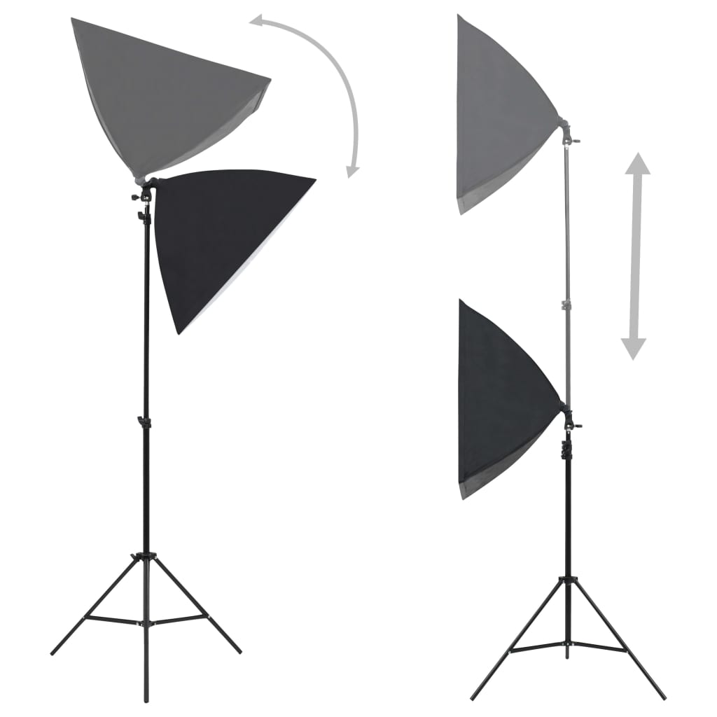 vidaXL Kit de estudio fotográfico con luces, fondo y reflector