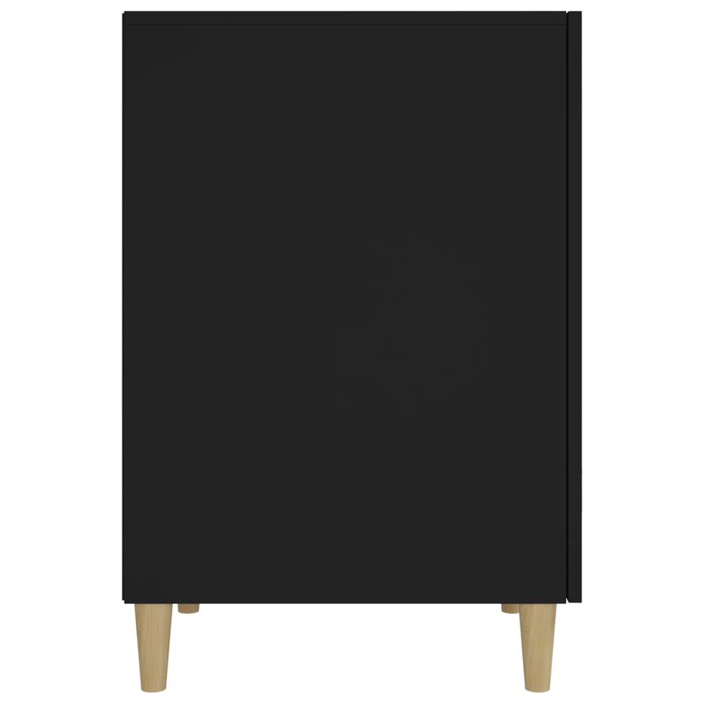 vidaXL Escritorio de madera contrachapada negro 140x50x75 cm