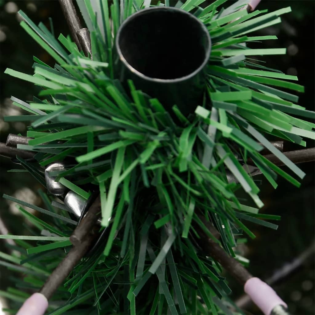 vidaXL Árbol de Navidad artificial con bisagras y soporte verde 180 cm