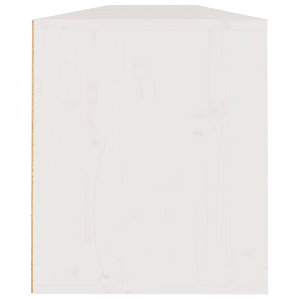 vidaXL Armario de pared 2 uds madera maciza de pino blanco 100x30x35cm