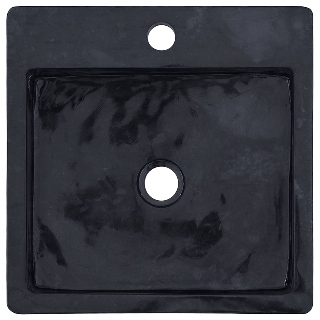vidaXL Lavabo mármol negro 40x40x12 cm