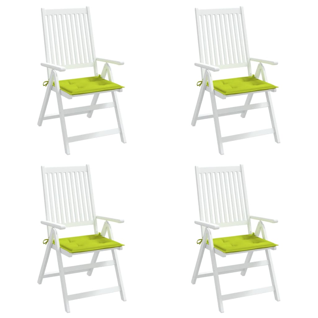 vidaXL Cojines de silla de jardín 4 uds tela Oxford verde 50x50x3 cm