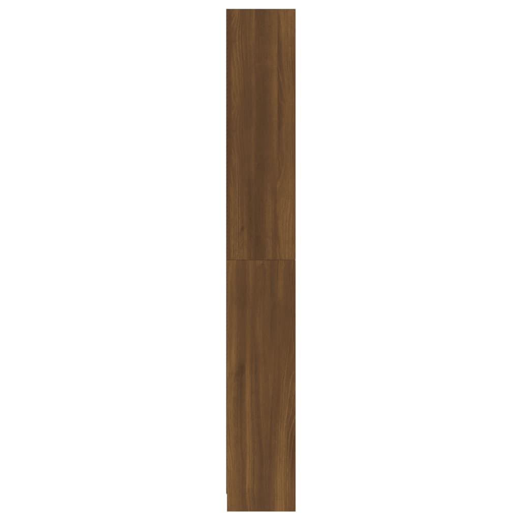 vidaXL Estantería de 5 niveles contrachapada marrón roble 80x24x175 cm