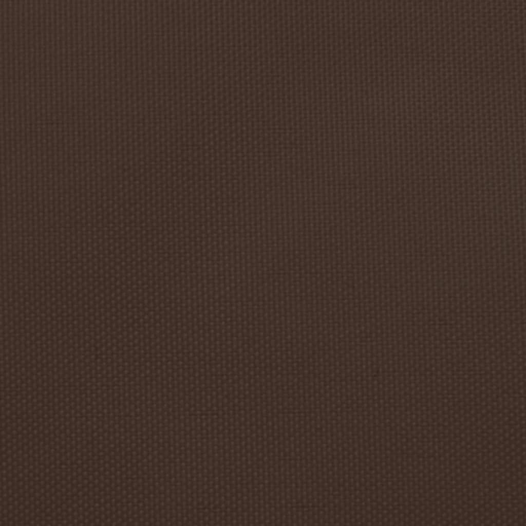 vidaXL Toldo de vela triangular tela Oxford marrón 4x4x5,8 m