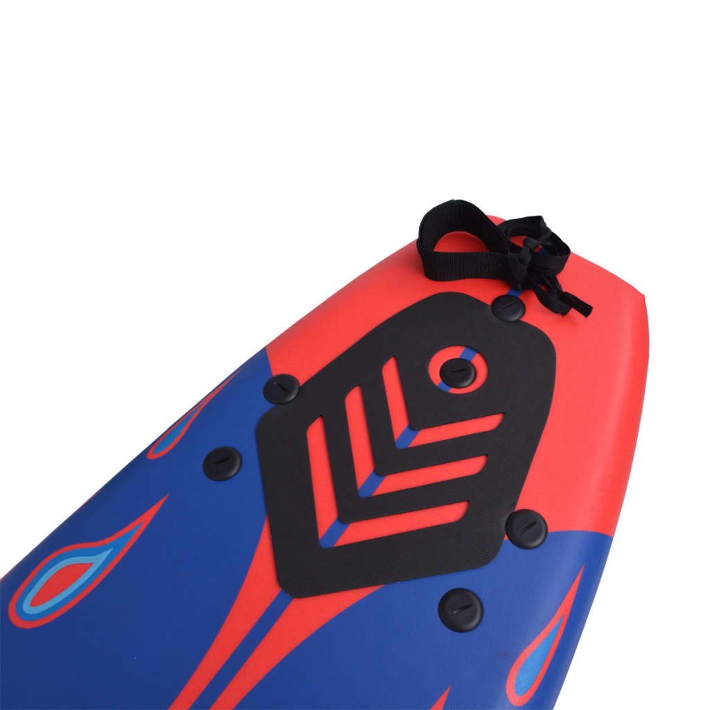 vidaXL Tabla de surf azul y rojo 170 cm