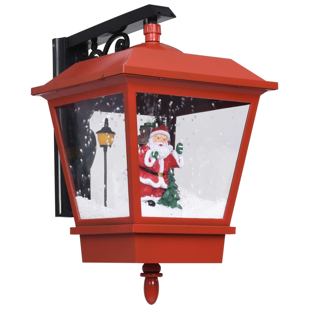 vidaXL Lámpara de pared de Navidad LED y Papa Noel rojo 40x27x45 cm