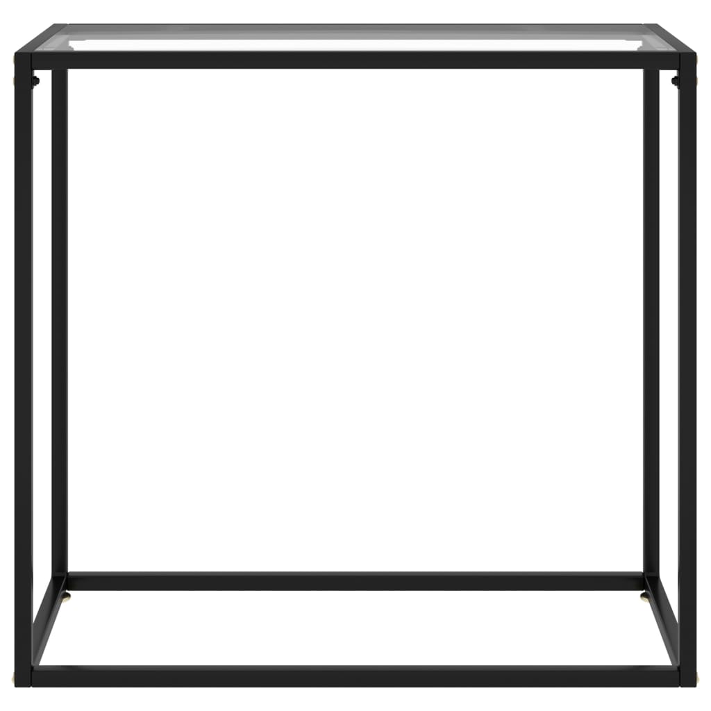 vidaXL Mesa consola vidrio templado transparente 80x35x75 cm