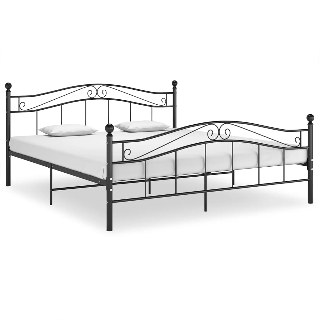 vidaXL Estructura de cama de metal negro 200x200 cm