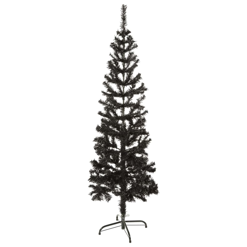 vidaXL Árbol de Navidad delgado negro 150 cm