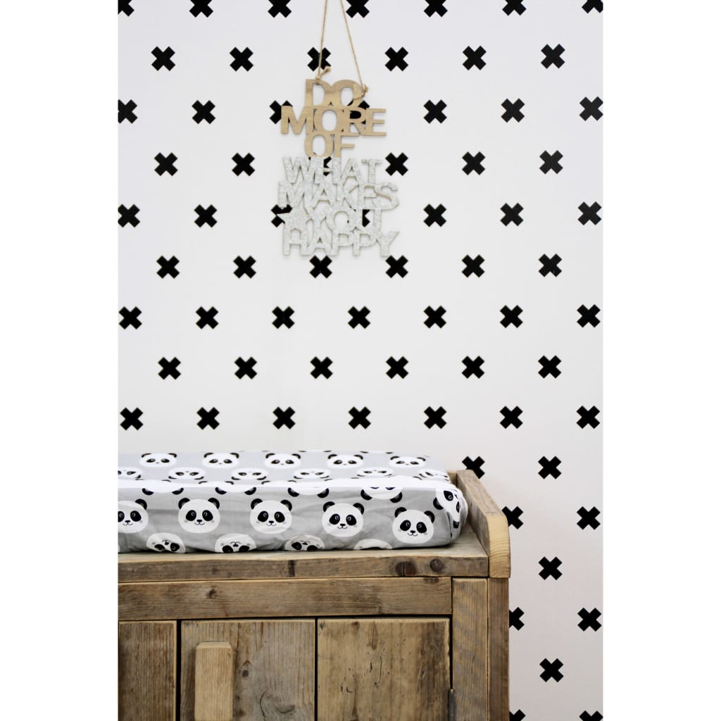 Fabulous World Papel de pared Cross blanco y negro 67104-6