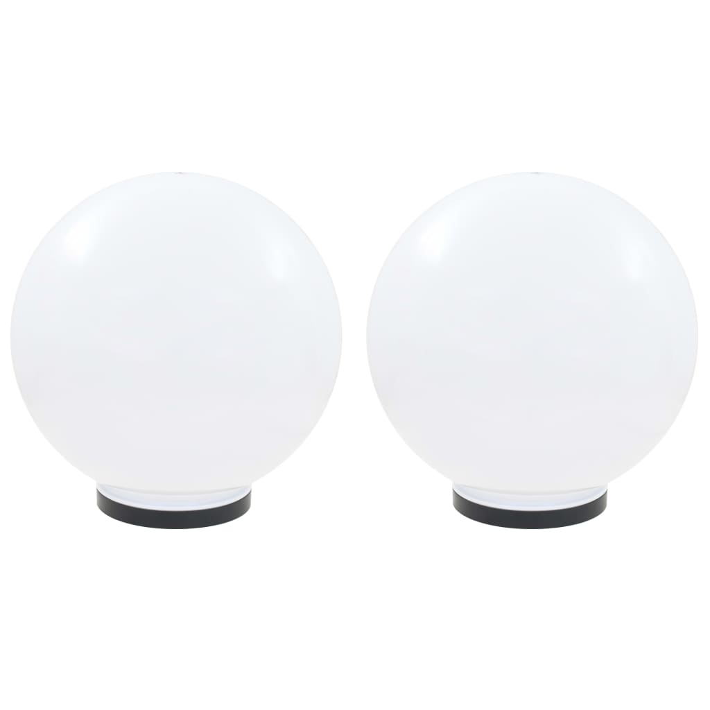 vidaXL Juego de lámparas de bola LED 2 piezas esféricas 40 cm PMMA