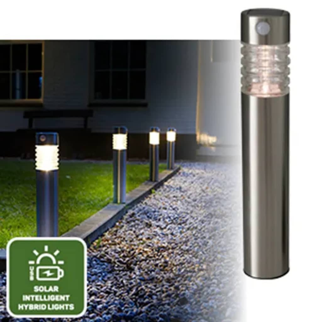 Luxform Luz jardín solar inteligente híbrida LED sensor Arizona PIR