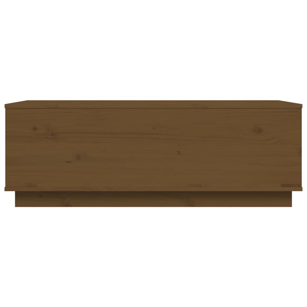 vidaXL Mesa de centro madera maciza de pino marrón miel 100x50x35 cm
