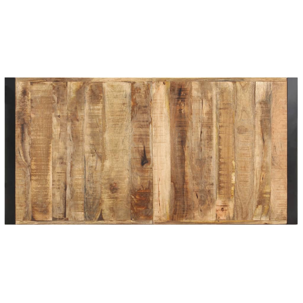 vidaXL Mesa de centro madera de mango rugosa 140x70x40 cm