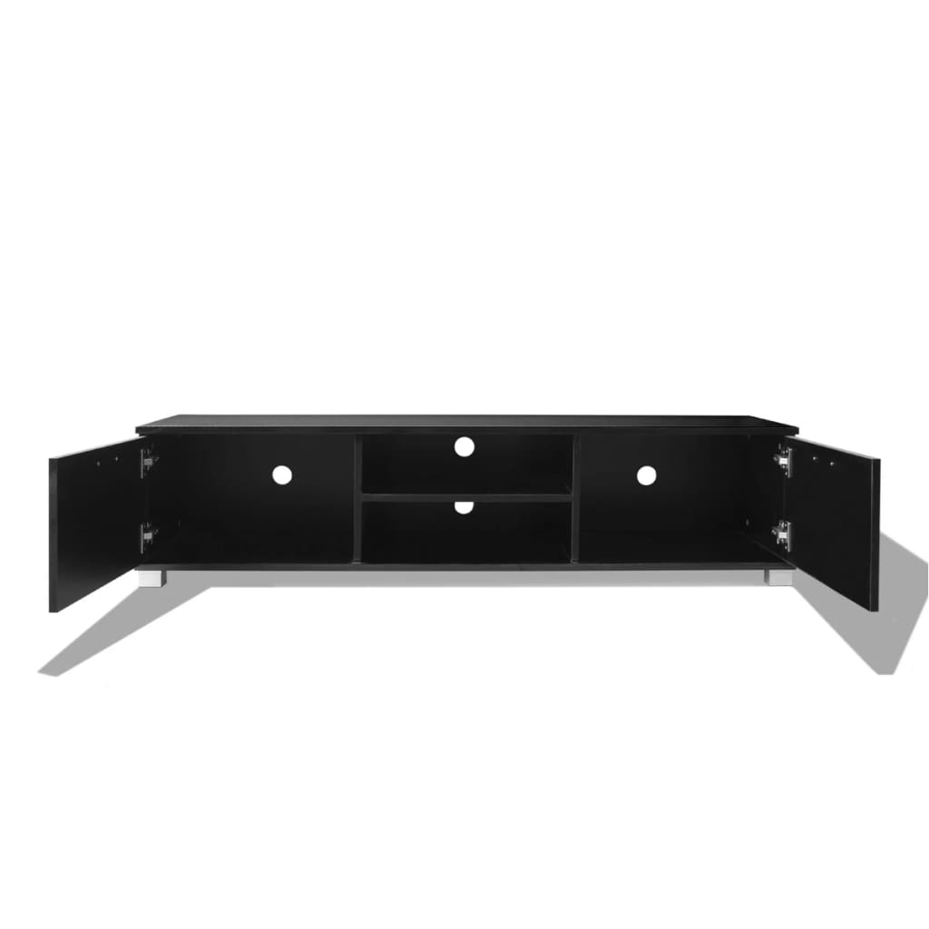 vidaXL Mueble de TV negro brillo 140x40,5x35 cm