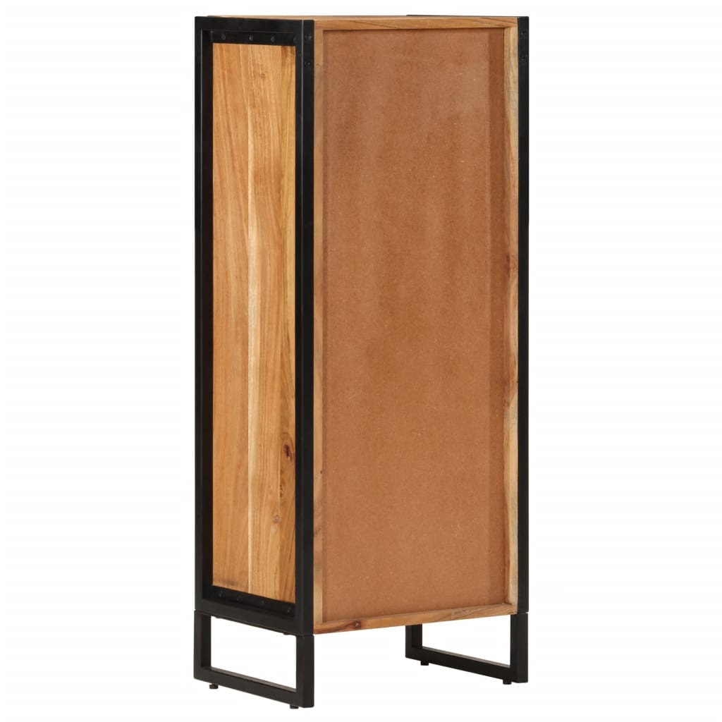 vidaXL Mueble de baño madera maciza de acacia y hierro 40x30x100 cm