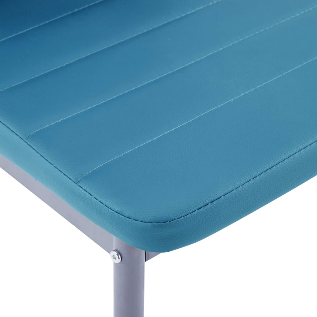 vidaXL Conjunto de mesa y sillas de comedor 5 piezas azul