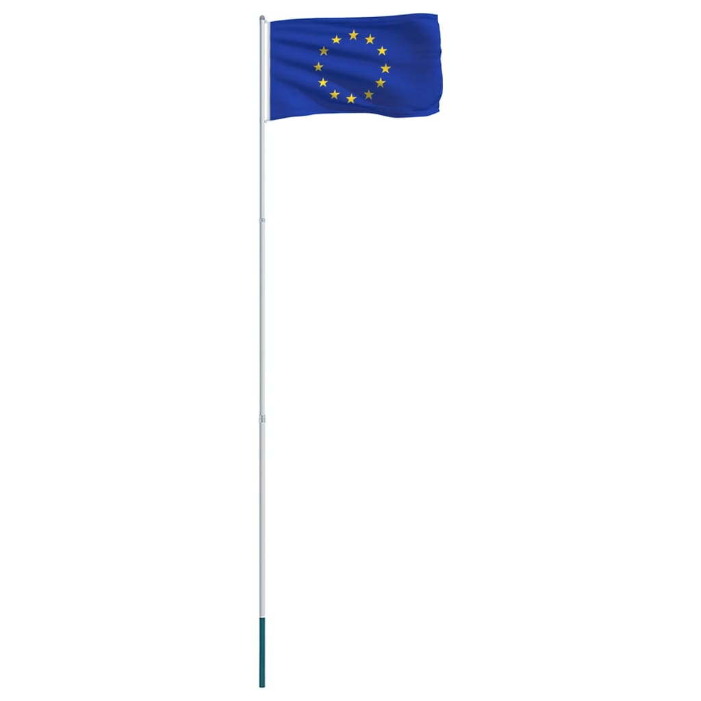 vidaXL Bandera de la Unión Europea y mástil de aluminio 4 m