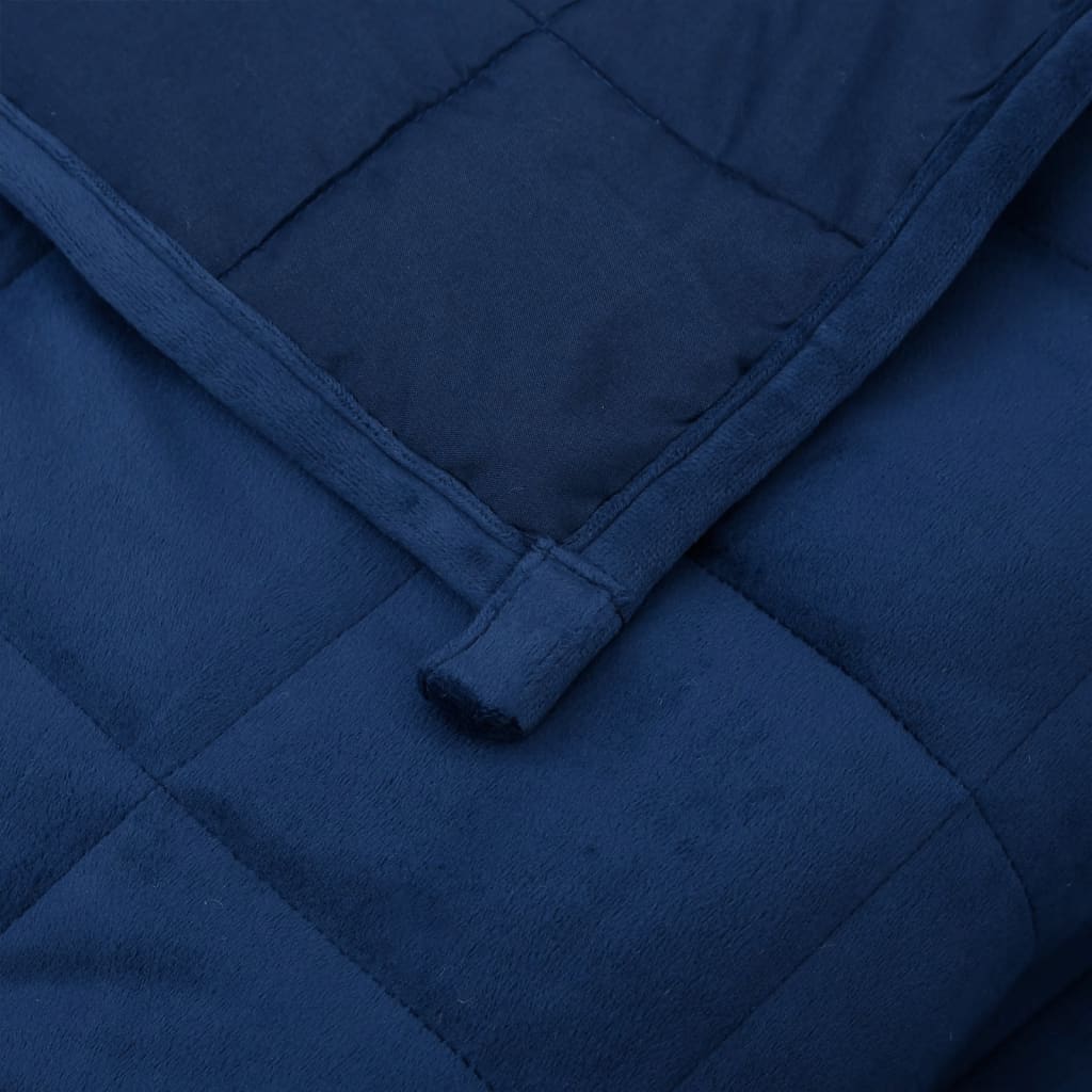 vidaXL Manta con peso tela azul 150x200 cm 7 kg