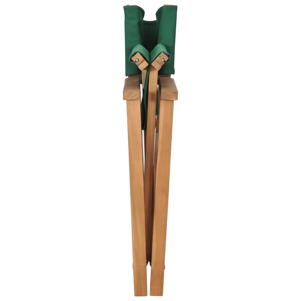 vidaXL Silla de director madera maciza de teca verde