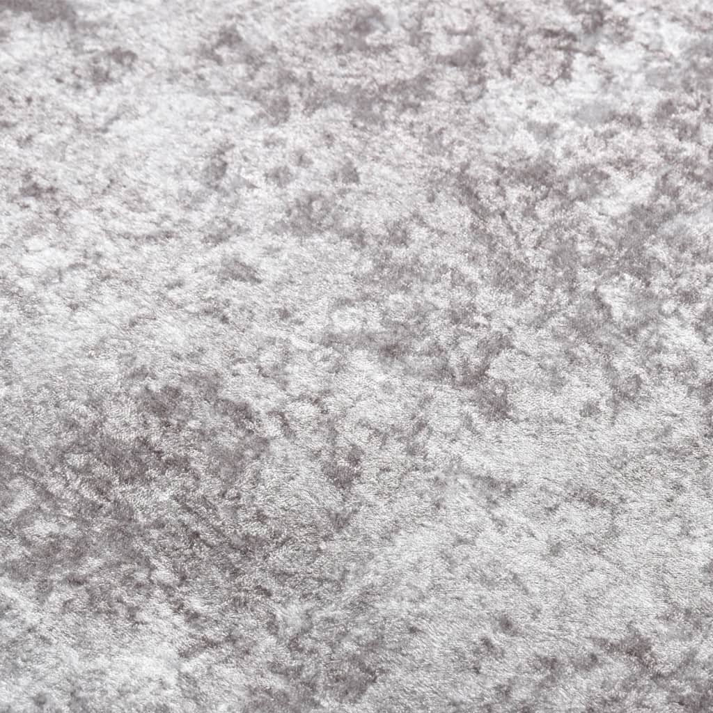 vidaXL Alfombra lavable antideslizante gris 190x300 cm
