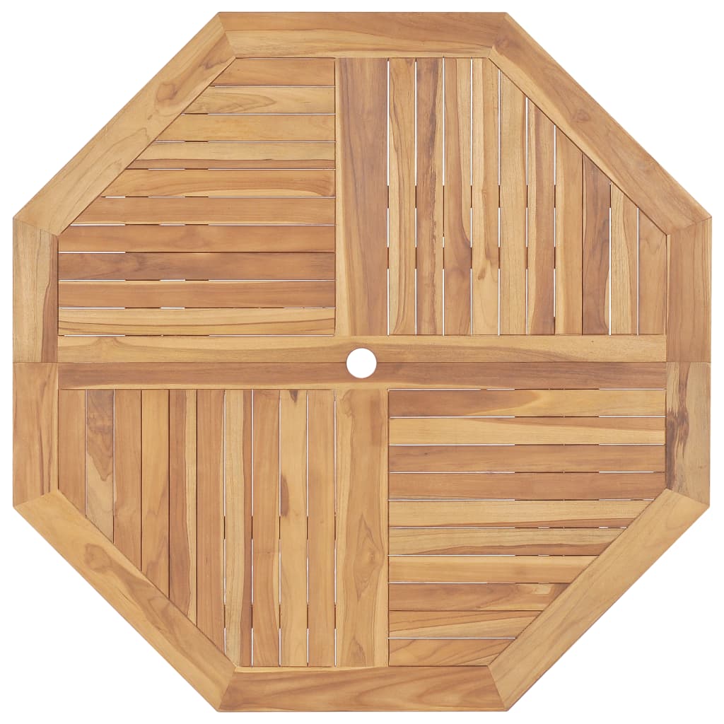 vidaXL Mesa de jardín plegable de madera maciza de teca 120x120x75 cm