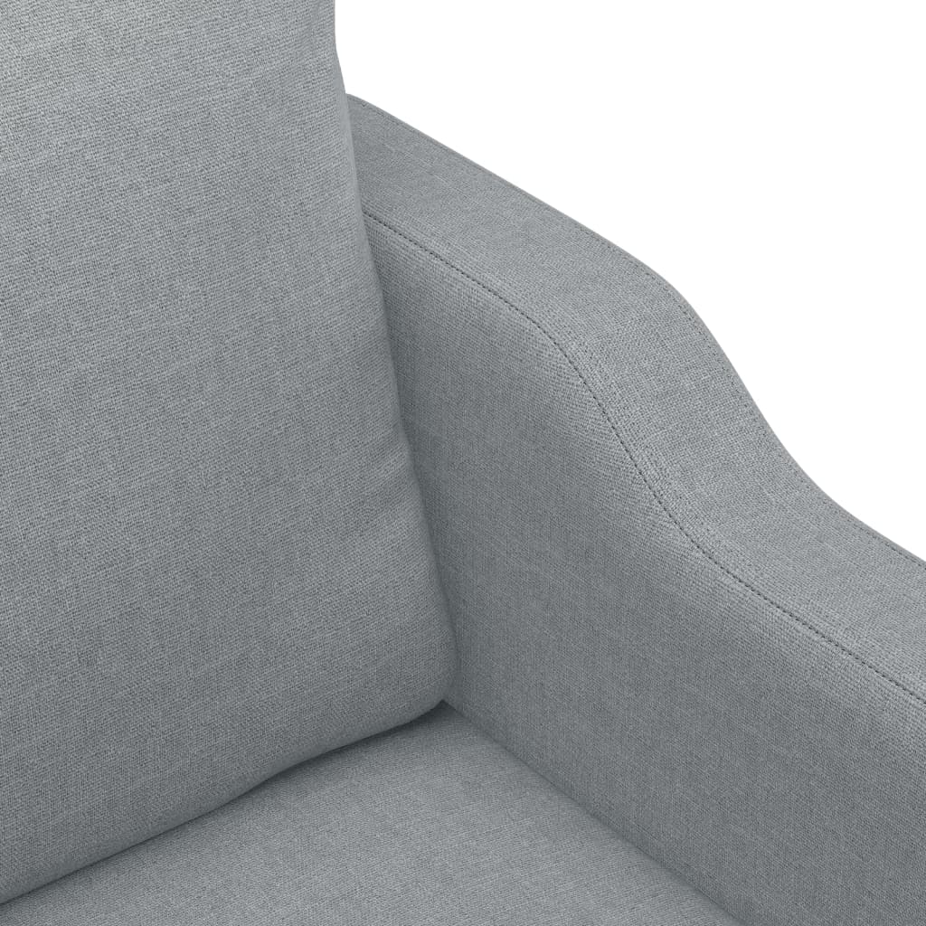 vidaXL Juego de sofás con cojines 3 piezas tela gris claro