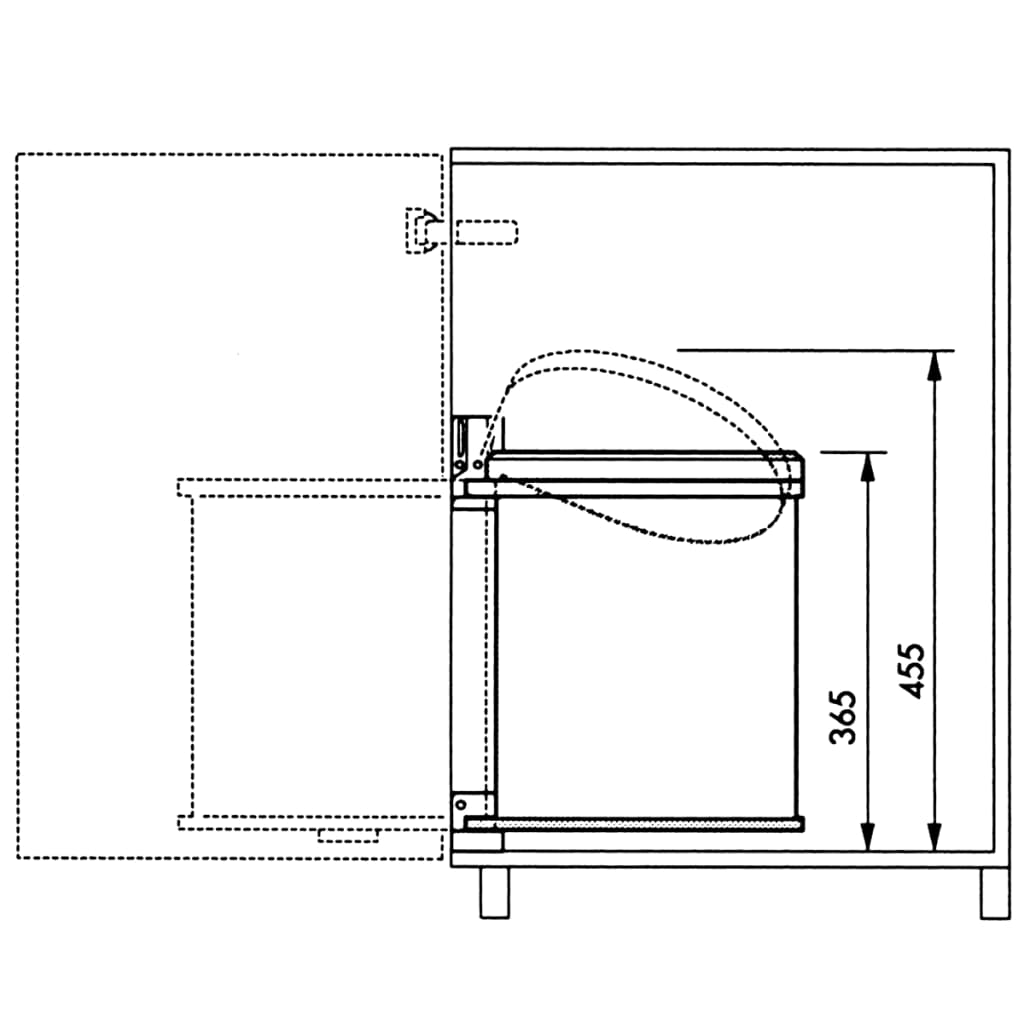 Hailo Papelera de armario Compact-Box tamaño M 15L acero inox 3555-101