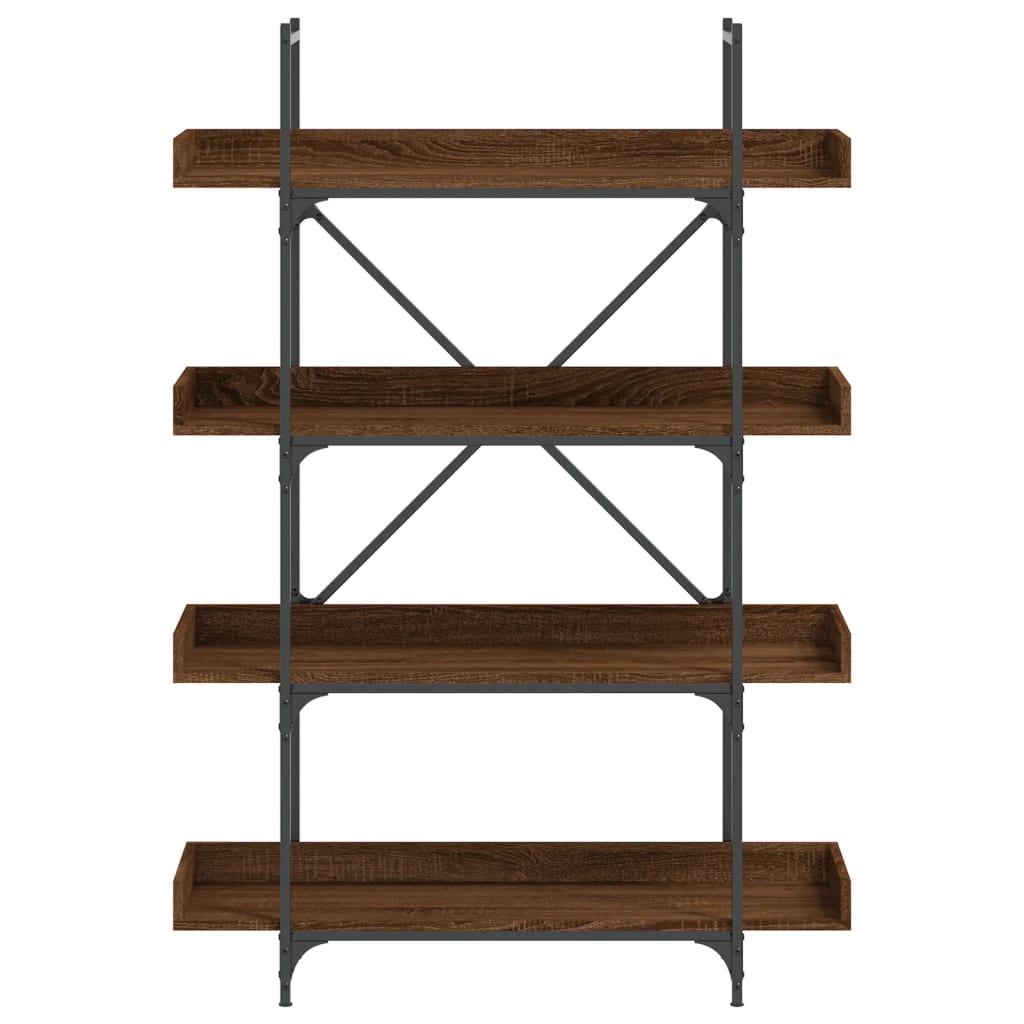 vidaXL Librería de 4 estantes madera ingeniería marrón 100x33x145,5 cm