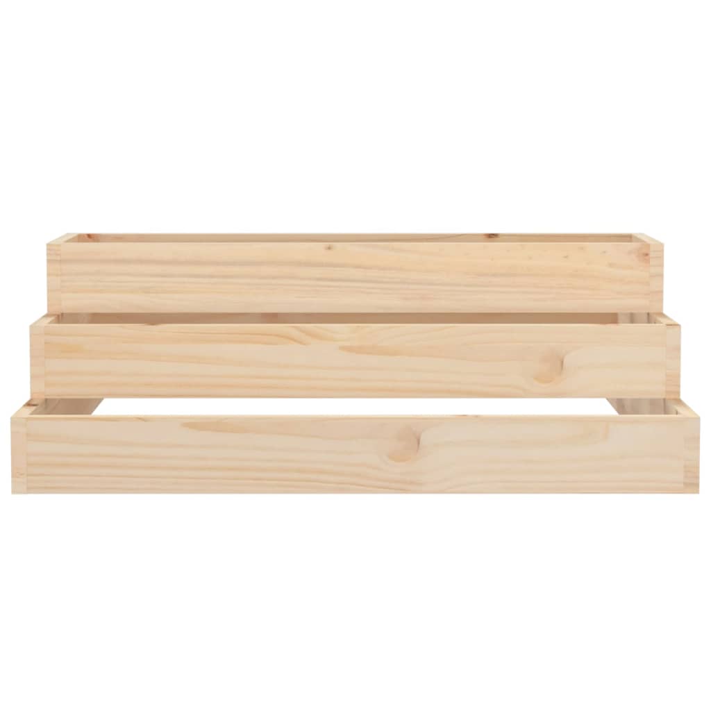 vidaXL Jardinera de madera maciza de pino 80x80x27 cm