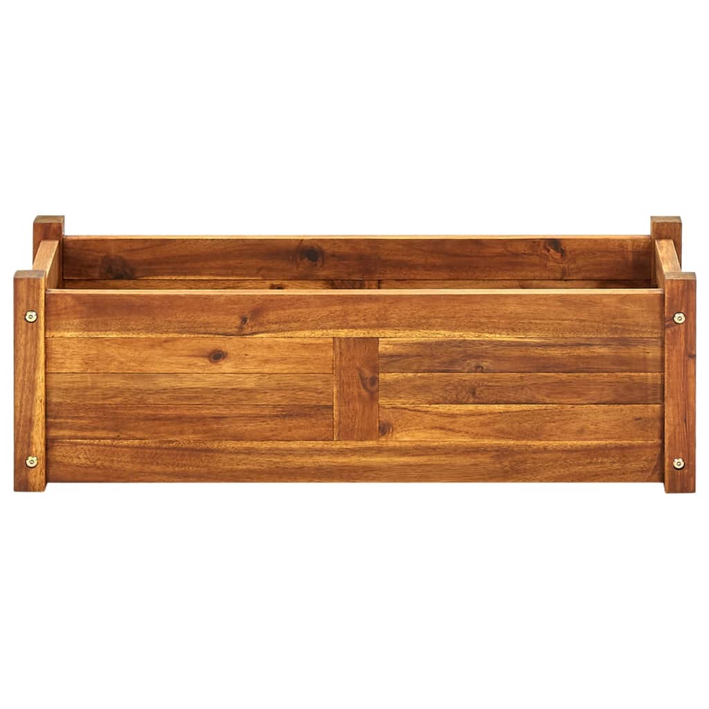 vidaXL Arriate de madera de acacia 76x27,6x25 cm