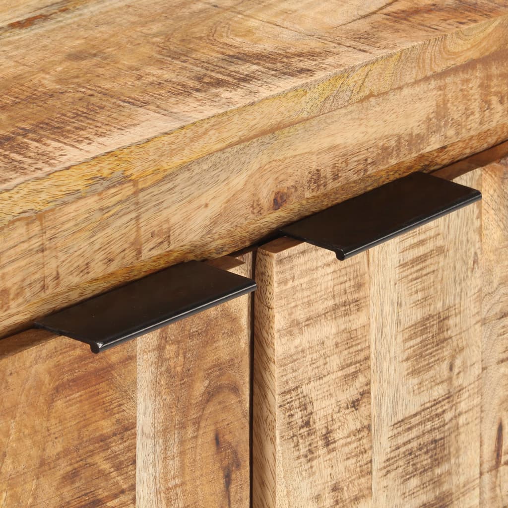 vidaXL Cajonera de madera maciza de mango 118x33x75 cm