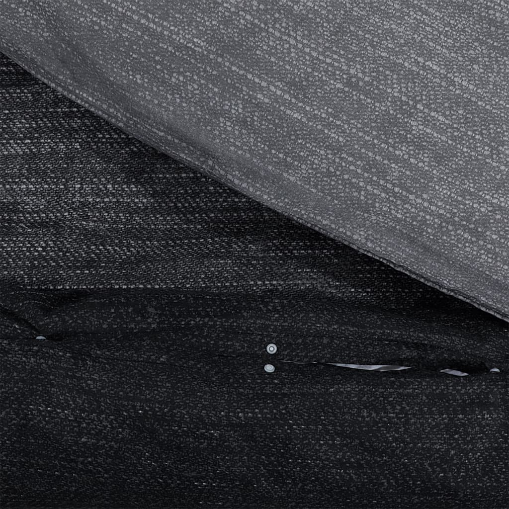 vidaXL Juego de funda nórdica algodón gris oscuro 200x220 cm