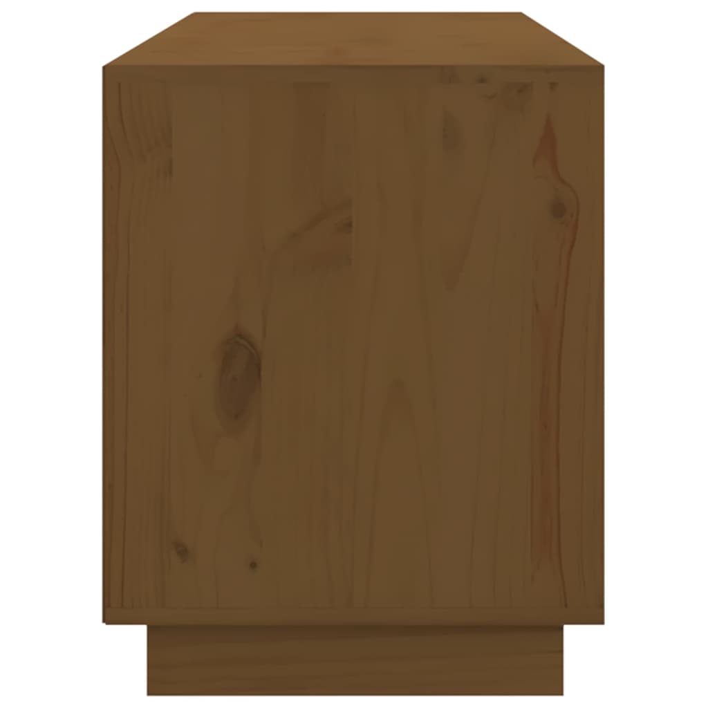 vidaXL Mueble de TV madera maciza de pino marrón miel 176x37x47,5 cm