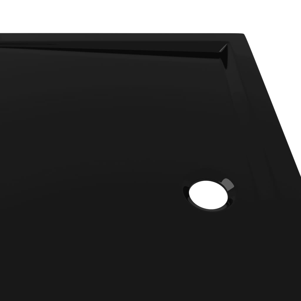 vidaXL Plato de ducha rectangular ABS negro 70x100 cm
