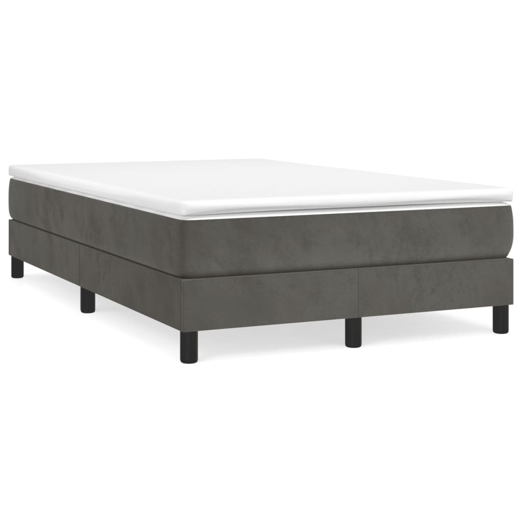 vidaXL Estructura de cama de terciopelo gris oscuro 120x200 cm
