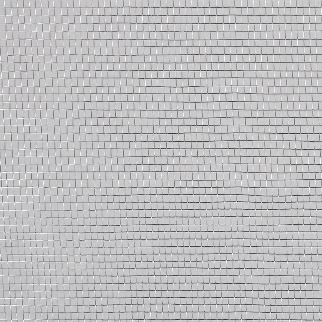 vidaXL Malla mosquitera de aluminio plateada 100x500 cm