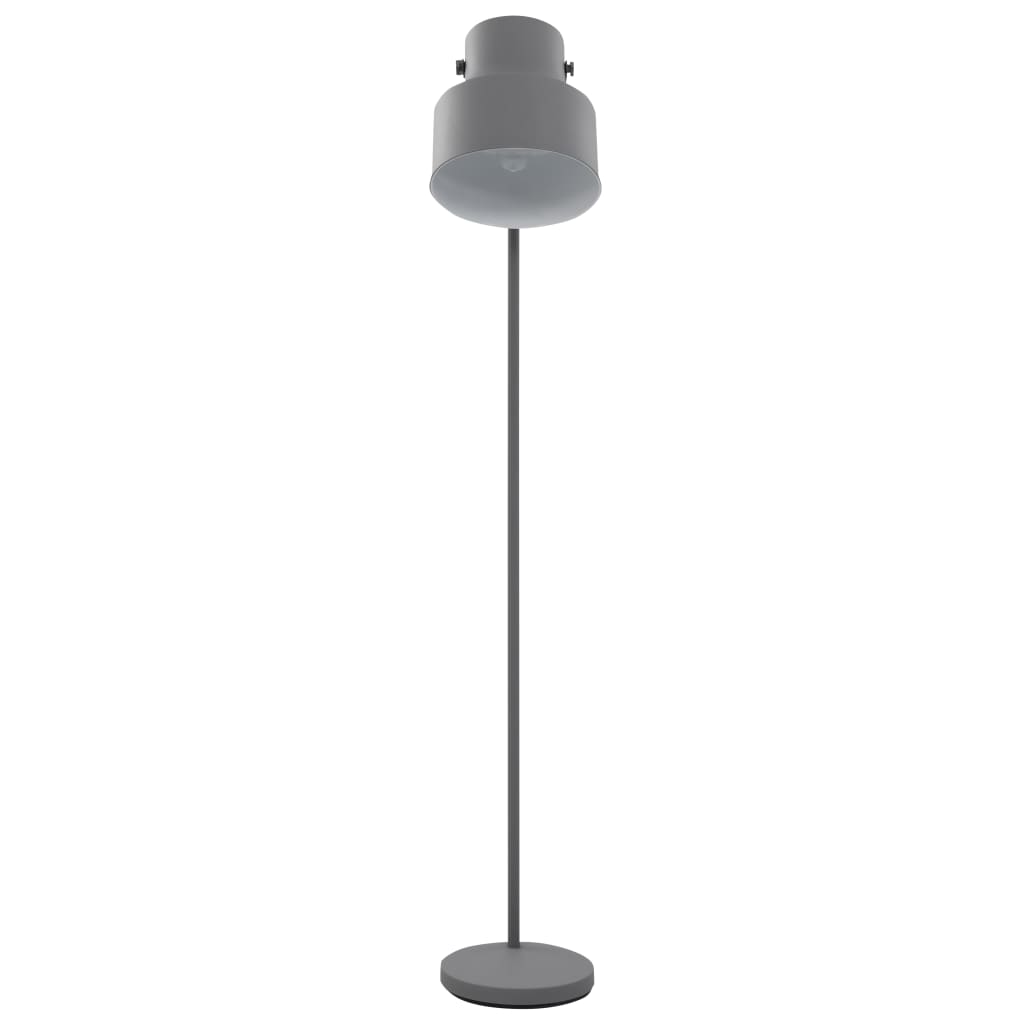 vidaXL Lámpara de pie de metal gris E27