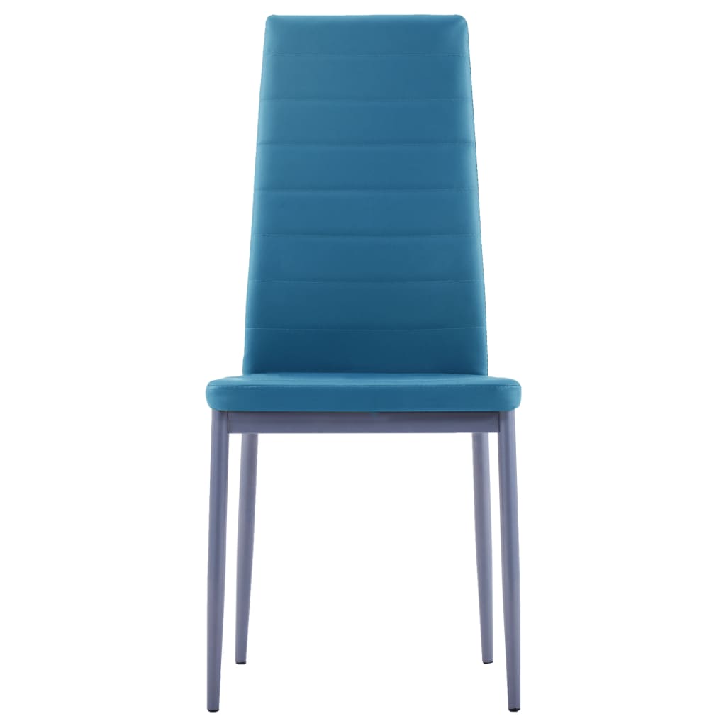 vidaXL Conjunto de mesa y sillas de comedor 7 piezas azul